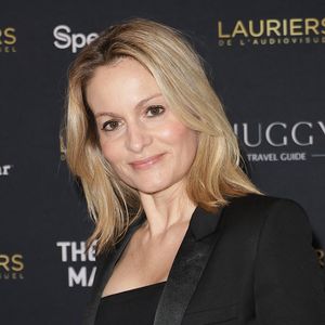 Audrey Crespo-Mara (a reçu un Laurier d'honneur pour son mari Thierry Ardisson) - Photocall de la 31ème cérémonie des Lauriers de l'audiovisuel au théâtre Marigny à Paris le 10 février 2026. © Coadic Guirec/Bestimage | 00742747