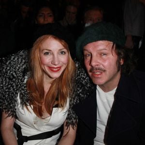 Julie Depardieu et Philippe Katerine arrivant au défilé de la collection printemps-été 2012 d'Etam qui s'est tenu aux Beaux-Arts de Paris, France, le 23 janvier 2012. Photo par Denis Guignebourg/ABACAPRESS.COM ?