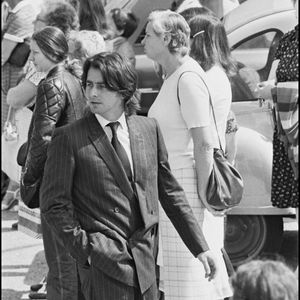 Archives - Les proches de Romy Schneider dont Laurent Pétin à l'enterrement du fils de l'actrice, David.
AGENCE / BESTIMAGE