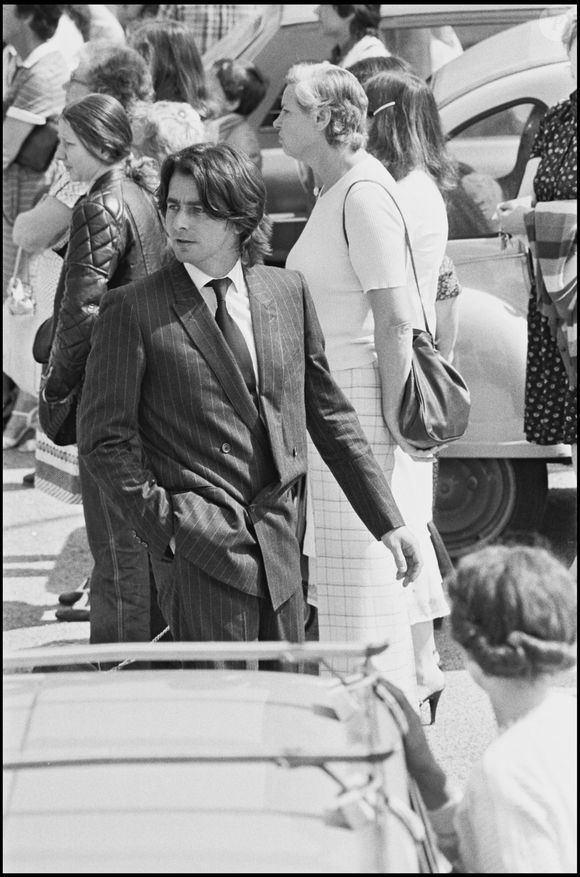 Archives - Les proches de Romy Schneider dont Laurent Pétin à l'enterrement du fils de l'actrice, David.
AGENCE / BESTIMAGE