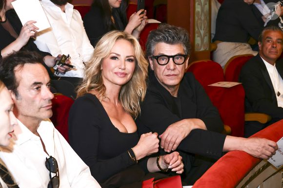 Exclusif - Anthony Delon, Adriana Karembeu et son compagnon Marc Lavoine -  Concerto pour la paix de Omar Harfouch au théâtre de Béziers le 8 mai 2025. © Jack Tribeca / Bestimage