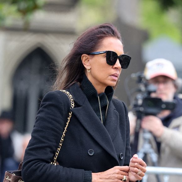 Karine Le Marchand - Obsèques d'Isabelle Mergault à la Coupole du Père-Lachaise à Paris le 30 mars 2026. © Cyril Moreau - Dominique Jacovides / Bestimage