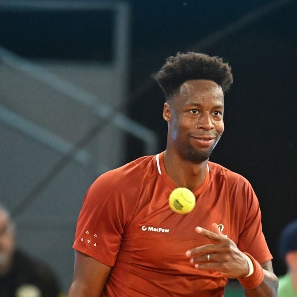 Gaël Monfils lors de son premier tour au Mutua Madrid Open à Madrid, Espagne, le 23 avril 2025. Photo par Corinne Dubreuil/Abaca