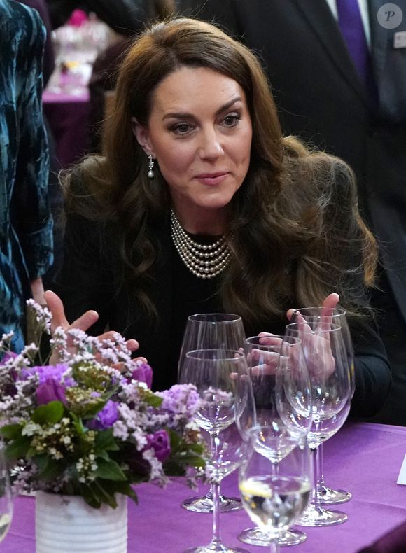 Le prince William, prince de Galles, et Catherine (Kate) Middleton, princesse de Galles, assistent à une cérémonie de commémoration des 80 ans de la libération du camp de concentration d'Auschwitz-Birkenau au Guildhall à Londres, le 26 janvier 2025.
