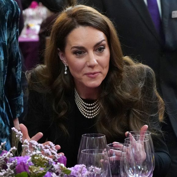 Le prince William, prince de Galles, et Catherine (Kate) Middleton, princesse de Galles, assistent à une cérémonie de commémoration des 80 ans de la libération du camp de concentration d'Auschwitz-Birkenau au Guildhall à Londres, le 26 janvier 2025.