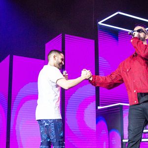 Exclusif - Malik Bentalha et DJ Snake - Spectacle de Malik Bentalha "Encore" au Dome de Paris - Palais des Sports à Paris le 20 février 2020. © Cyril Moreau/Bestimage