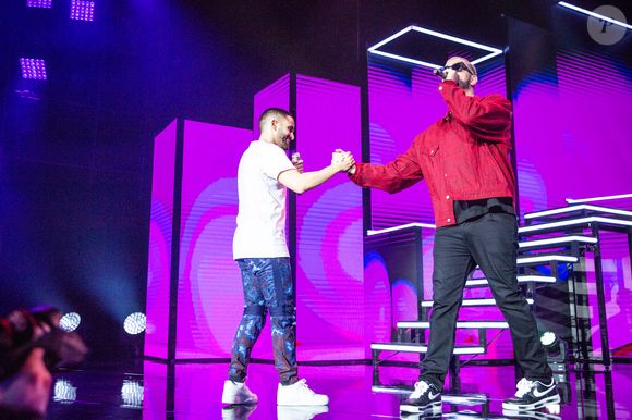 Exclusif - Malik Bentalha et DJ Snake - Spectacle de Malik Bentalha "Encore" au Dome de Paris - Palais des Sports à Paris le 20 février 2020. © Cyril Moreau/Bestimage