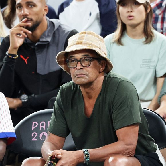 Yannick Noah - Les célébrités en tribunes pendant l'épreuve de basketball de Demi-Finale opposant la France à l'Allemagne lors des Jeux Olympiques de Paris 2024 (JO) à l'Arena Bercy, à Paris, France, le 8 août 2024. © Jacovides-Perusseau/Bestimage