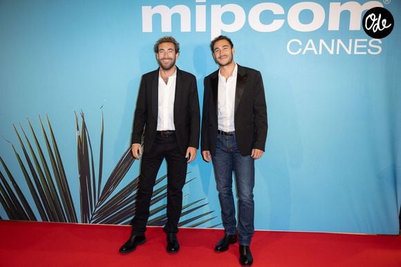 Martin Kretz et Valentin Kretz assistent à la cérémonie d'ouverture du MipCom 2023 sur le tapis rouge, à l'hôtel Majestic de Cannes, en France, le 16 octobre 2023. Copyright : Shootpix/ABACAPRESS.COM