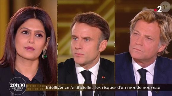 Le visage très fermé, Emmanuel Macron va la dévisager !
