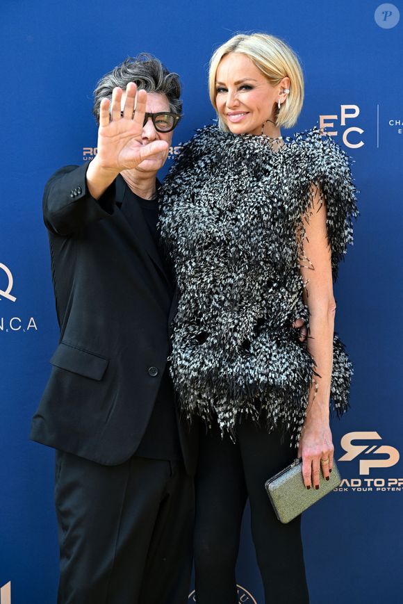 Exclusif - Marc Lavoine et sa compagne Adriana Karembeu - 11ème édition du Gala de charité de Patrick Mouratoglou à la Mouratoglou Academy & Resort à Biot le 21 juin 2025. Ce gala de prestige réunit chaque année les grandes figures du sport, du divertissement et de nombreux donateurs, mobilisés pour soutenir les jeunes talents du tennis mondial. © Bruno Bebert/Bestimage