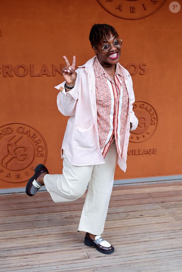 Claudia Tagbo au village lors des Internationaux de France de Tennis de Roland Garros 2025 (Jour 7), le 31 mai 2025 à Paris. 
© Dominique Jacovides / Bestimage