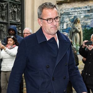 Christophe Dechavanne - Obsèques de Dick Rivers en l’église Saint-Pierre de Montmartre à Paris le 2 mai 2019.