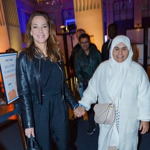 Exclusif - Jamel Debbouze avec sa femme Mélissa Theuriau et sa mère Fatima Debbouze - After party de l'avant-première de la série "Terminal" à l'hôtel des Italiens (ancien siège du Crédit Lyonnais) à Paris le 8 avril 2024. © Rachid Bellak/Bestimage