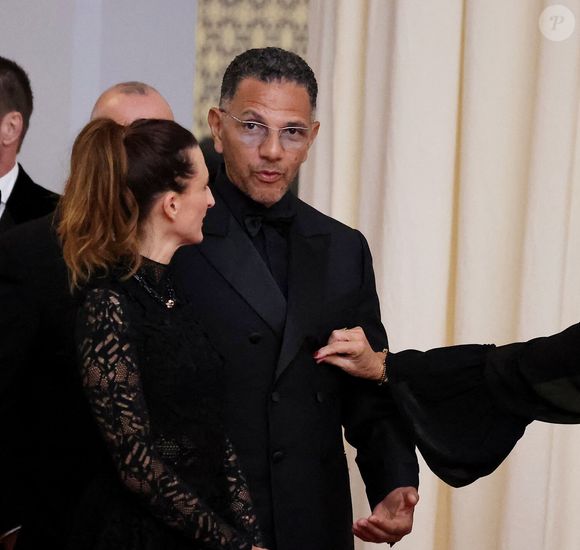 Camille Cottin, Roschdy Zem, Sarah Poniatowski au photocall de la soirée d'anniversaire pour les 20 ans du Festival International du Film de Marrakech, Maroc, le 25 novembre 2023. © Dominique Jacovides/Bestimage
