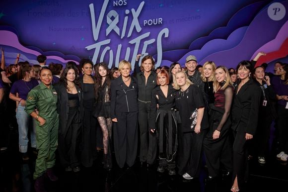 Exclusif - Yael Naim, Axelle Saint-Cirel, Solann, Muriel Robin, Anne Le Nen, Suzane, Emma Peters, Anne Sila, Gaetan Roussel, Julie Gayet, Philippine Lavrey, Nolwenn Leroy - Enregistrement du concert "Nos voix pour toutes", au profit de La fondation des femmes, à l'Adidas Arena à Paris, diffusée le 11 décembre sur TMC
© Cyril Moreau-Coadic Guirec / Bestimage