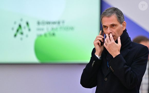 Rodolphe Saadé, PDG de CMA-CGM arrive pour le deuxième jour du sommet pour l'action sur l'intelligence artificielle (IA) au Grand Palais à Paris, France, le 11 février 2025. © Christian Liewig/Bestimage