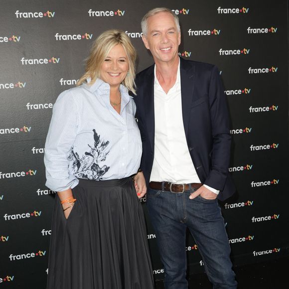 Muriel Pleynet, directrice de la rédaction nationale de France Télévisions, rappelle qu’il faut du temps pour qu’une alchimie se crée entre les deux animateurs...

Flavie Flament et Julien Arnaud au photocall de la conférence de presse de rentrée de France Télévisions à Paris, France, le 4 septembre 2024. © Coadic Guirec/Bestimage