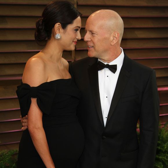 Bruce Willis, Emma Heming à la soirée Vanity Fair après la 86 ème cérémonie des Oscars le 2 mars 2014 (FAMEFLYNET / BESTIMAGE).