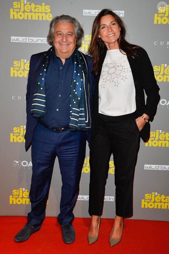 Christian Clavier et sa femme Isabelle de Araujo lors de l'avant-première du film "Si j'étais un homme" au cinéma Gaumont-Opéra à Paris, France, le 21 février 2017. © Coadic Guirec/Bestimage