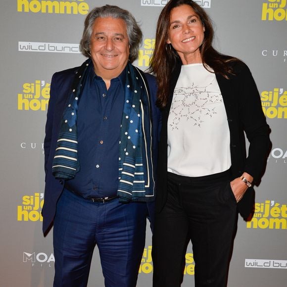 Christian Clavier et sa femme Isabelle de Araujo lors de l'avant-première du film "Si j'étais un homme" au cinéma Gaumont-Opéra à Paris, France, le 21 février 2017. © Coadic Guirec/Bestimage