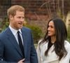 Le prince Harry se trouve au Royaume-Uni à l'occasion de la cérémonie des WellChild Awards.

Le prince Harry et de Meghan Markle dans le Sunken Garden du palais de Kensington, à Londres, après l'annonce de leurs fiançailles. © PA Photos/ABACA