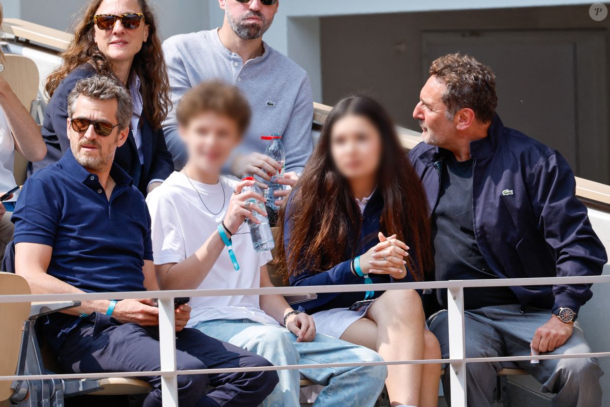 Photo : Guillaume Canet, son fils Marcel, Gilles Lellouche et sa fille