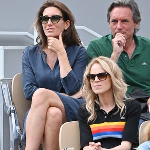 Anne-Claire Coudray et son compagnon Nicolas Vix assistent aux Internationaux de France de tennis 2019 - neuvième journée à Roland Garros, le 3 juin 2019 à Paris, France. Photo by Laurent Zabulon / ABACAPRESS.COM