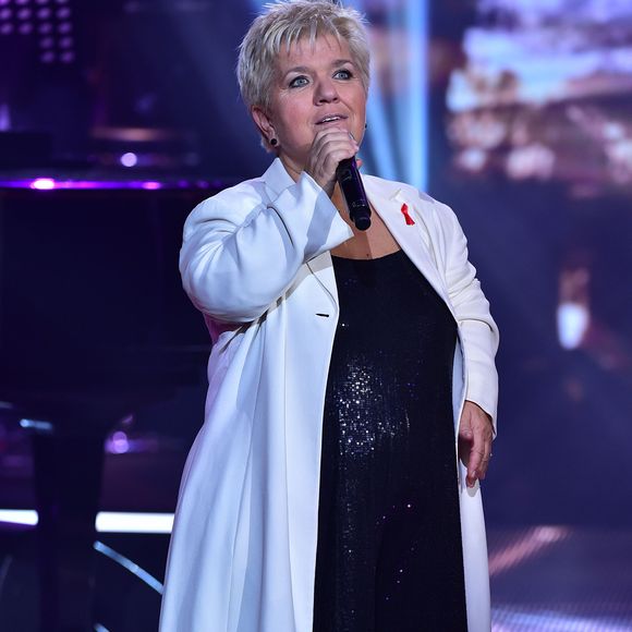 Exclusif -  Mimie Mathy - Enregistrement de l'émission "La Télé Chante Pour le Sidaction" aux théâtre des Folies Bergère à Paris. L'émission sera diffusée sur France 2 le 28 mars.
Crédit : Gorassini-Moreau/Bestimage
