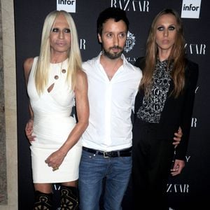 Donatella Versace, Anthony Vaccarello et Allegra Beck - Soirée "Harper's Bazaar ICONS" à New York le 5 septembre 2014.