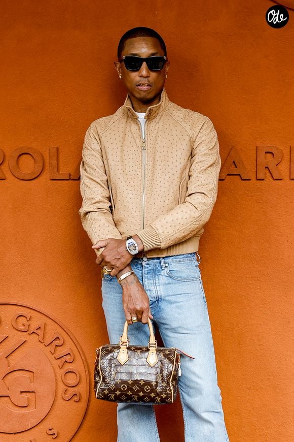 Pharrell Williams au village lors des Internationaux de France de Tennis de Roland Garros 2025, à Paris, France, le 8 juin 2025. © Cyril Moreau/Bestimage