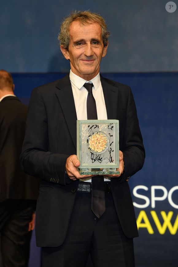 Alain Prost, récompensé pour l'ensemble de sa carrière, Prix de la légende 2019, durant la soirée des Sportel Awards 2019 au Grimaldi Forum à Monaco le 22 octobre 2019. Photo par Bruno Bebert/Bestimage