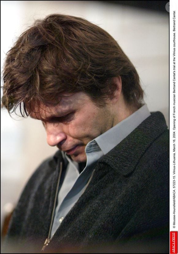 Ouverture du procès du musicien français Bertrand Cantat au palais de justice de Vilnius. Bertrand Cantat. 16 mars 2004. © Mousse-Hounsfield/ABACA