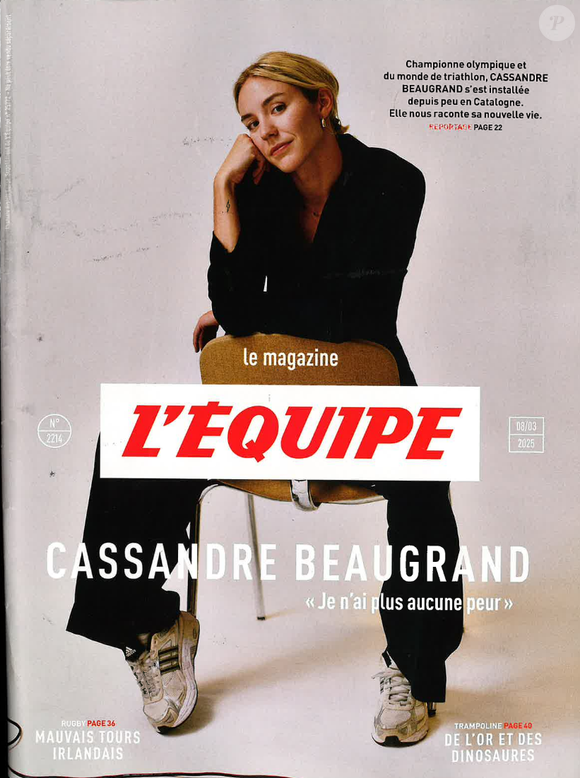 Cassandre Beaugrand en une de L'Equipe du 8 mars 2025 © L'Équipe