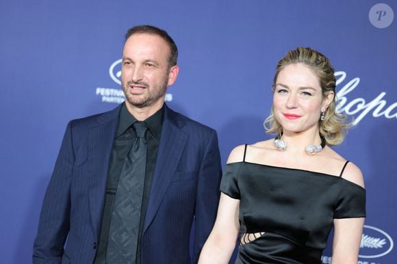 Michel Ferracci et Émilie Dequenne, membre du jury d'Un certain regard, assistent à la remise du trophée Chopard lors de la 76e édition du festival de Cannes au Carlton Beach le 19 mai 2023 à Cannes, France. Photo by David Boyer/ABACAPRESS.COM