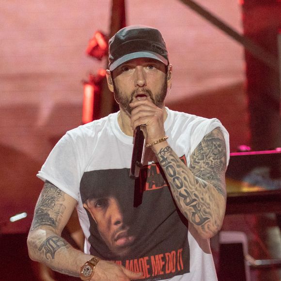 Le 9 juin 2018 - Manchester, Tennessee, États-Unis - EMINEM (MARSHALL MATHERS) lors du Bonnaroo Music Festival 2018 à Manchester, Tennessee Photo by © Daniel DeSlover/ZUMA Wire). /ABACAPRESS.COM