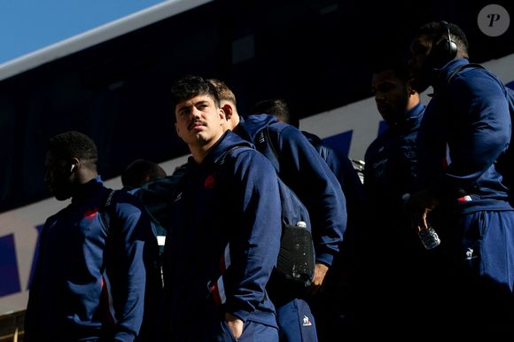 Hugo Auradou - La France arrive au stade avant le test-match international entre l'Argentine et la France au stade Malvinas Argentinas le 6 juillet 2024 à Mendoza, Argentine. Photo Icon Sport/ABACAPRESS.COM