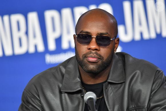 Teddy Riner - Match de gala NBA Jam team Teddy Riner contre team Esteban Ocon lors du NBA Paris Games 2025 à L'Accor Arena Bercy le 24 janvier 2025 © Ramsamy Veeren / Bestimage