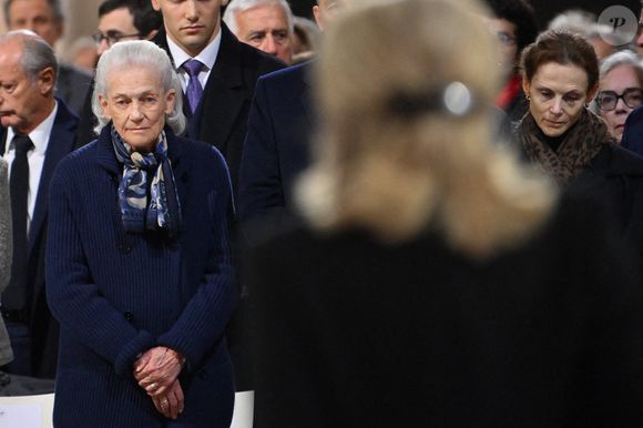 Elisabeth Badinter lors de la cérémonie d'intronisation de Robert Badinter, ancien ministre de la Justice, au Panthéon à Paris, France, le 9 octobre 2025. Photo par Eliot Blondet/ABACAPRESS.COM