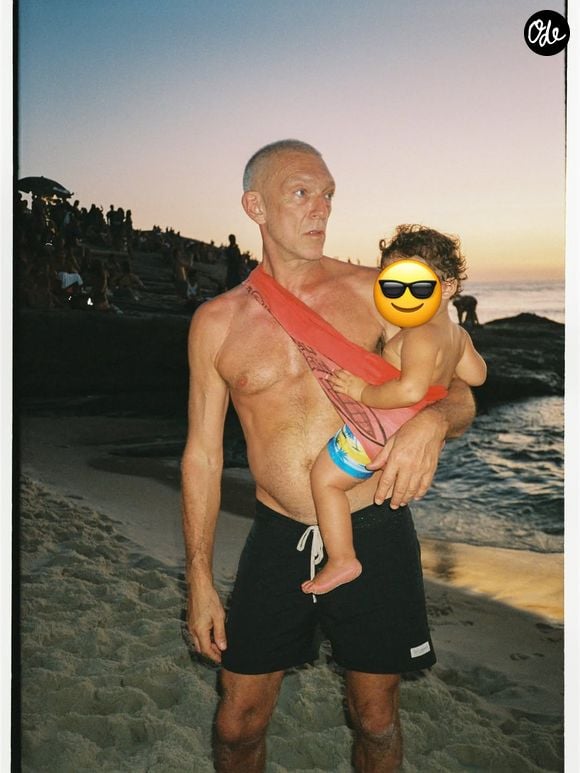 Vincent Cassel pose avec son fils, Caetano, issu de sa relation avec Narah Baptista.
