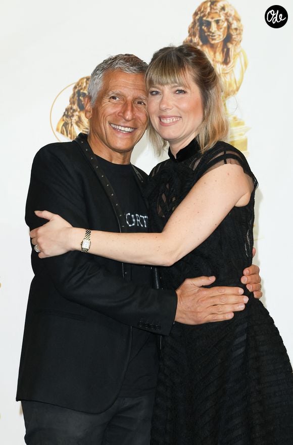 Nagui et sa femme Mélanie Page - 35ème cérémonie des Molières aux Folies Bergère à Paris le 6 mai 2024. © Coadic Guirec / Bestimage