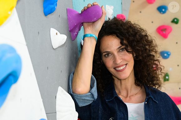 Linda Hardy ( actrice et mannequin - Miss France 1992 ) - Inauguration de la plus grande salle d'escalade du monde, Climb Up, à Aubervilliers le 12 mai 2022. © Federico Pestellini / Panoramic / Bestimage