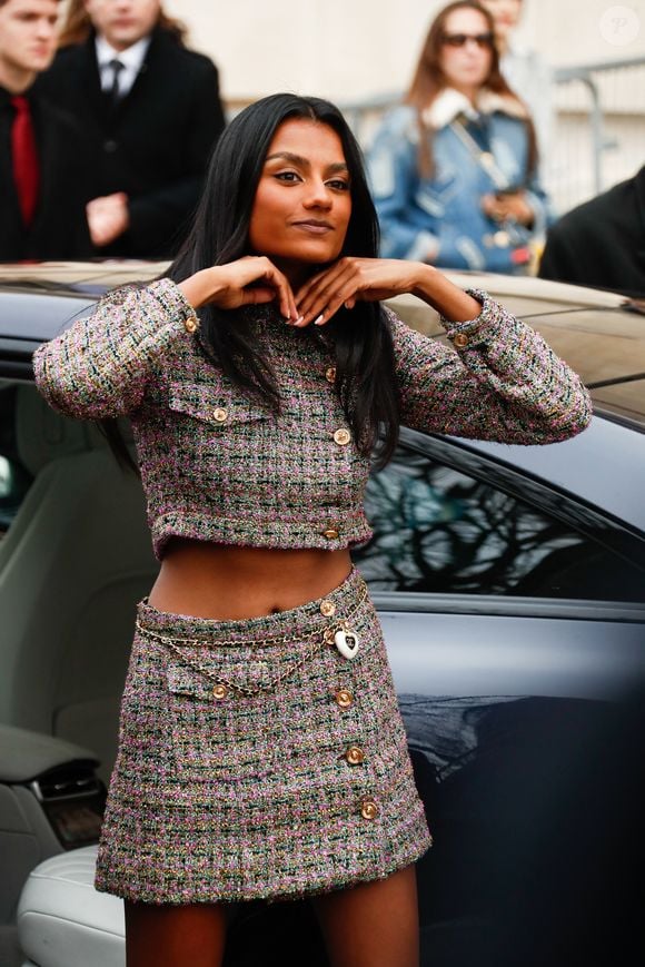 Simone Ashley au défilé Chanel "Collection Prêt-à-Porter Automne/Hiver 2025-2026" lors de la Fashion Week de Paris (PFW), le 11 mars 2025

© Clovis / Guignebourg / Bestimage