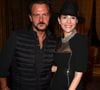 Jérôme Kerviel, Caterina Murino - Présentation du court métrage "Tornando A Casa" pour le lancement du nouveau Borsalino à l'ambassade d'Italie à Paris le 21 mars 2023. © Veeren/Bestimage