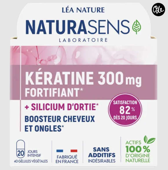 Kératine Cheveux et Ongles 300 mg, Naturasens