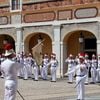 La Garde Princière se prépare à l'arrivée du Président français pour une visite d'Etat de deux jours à Monaco. Photo by Ludovic Marin/Pool/ABACAPRESS.COM