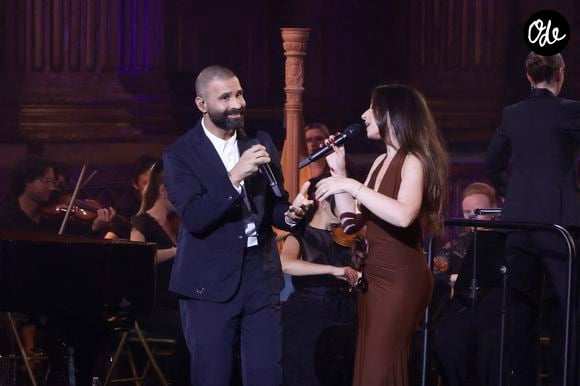 Exclusif - Ycare, Hiba Tawaji lors de l'enregistrement de l'émission "Le Grand Echiquier - Méditerrannée" présentée par A.Manoukian et C.Chazal et diffusée le 2 juillet 2026 sur France 2, à Versailles, France, le 1er juillet 2025. © Jack Tribeca/Bestimage