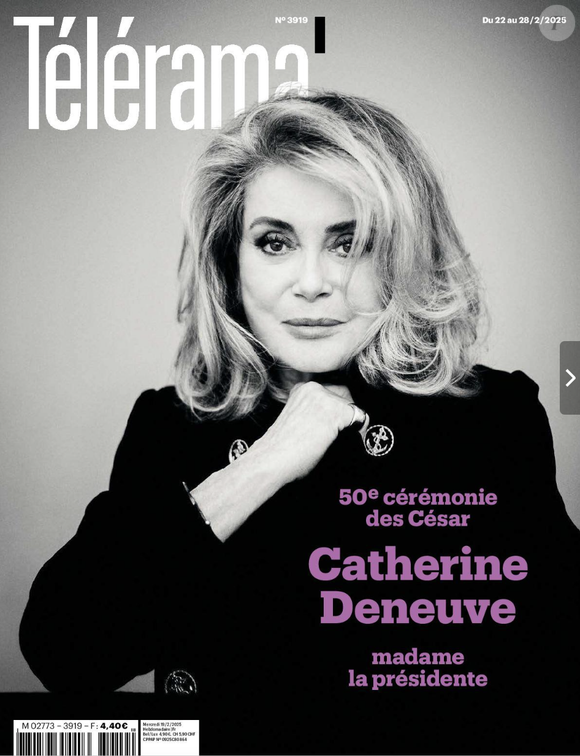 Catherine Deneuve en couverture de "Télérama" du 19 février 2025