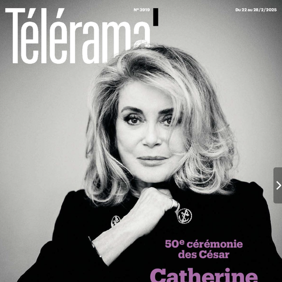 Catherine Deneuve en couverture de "Télérama" du 19 février 2025