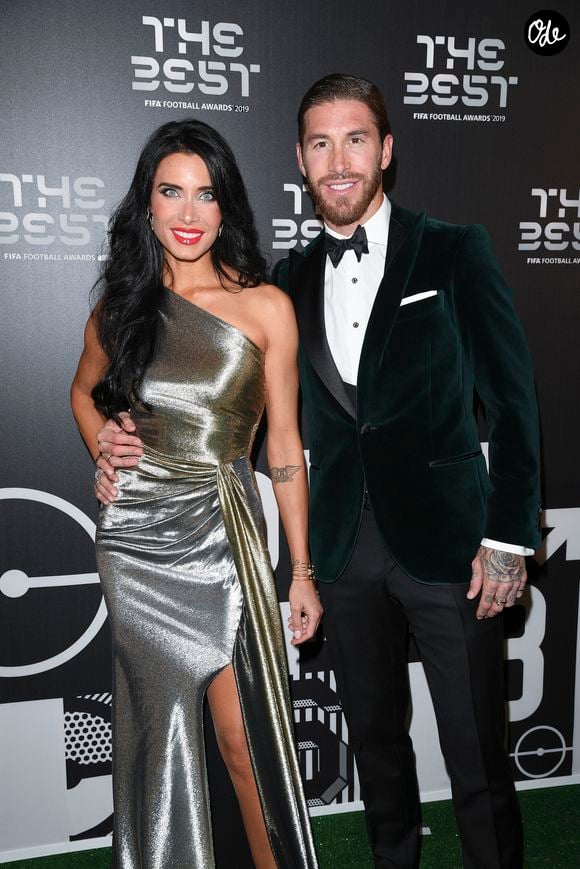 Pilar Rubio et son mari Sergio Ramos - Les célébrités arrivent à la cérémonie des Trophées Fifa "The Best" 2019 à la Scala à Milan, Italie le 23 septembre 2019. © Pierre Perusseau/Bestimage